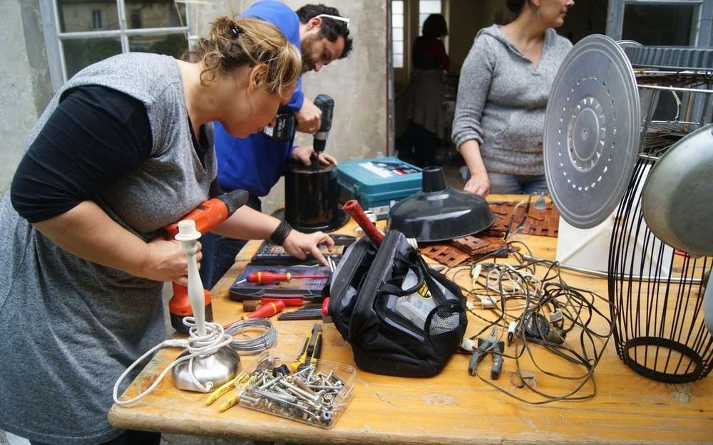 Le recyclage est directement fait sur place dans la boutique 
